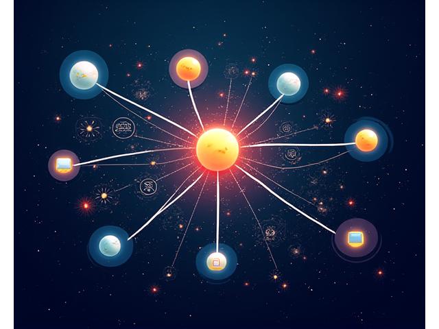 Vue conceptuelle de planètes et d'engrenages symbolisant un contenu éducatif personnalisé